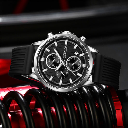 Reloj de Negocios para Hombre con Correa de Silicona y Acero Inoxidable - Image 15