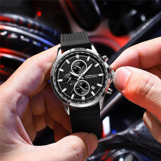 Reloj de Negocios para Hombre con Correa de Silicona y Acero Inoxidable - Image 18