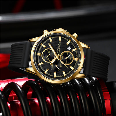 Reloj de Negocios para Hombre con Correa de Silicona y Acero Inoxidable - Image 20