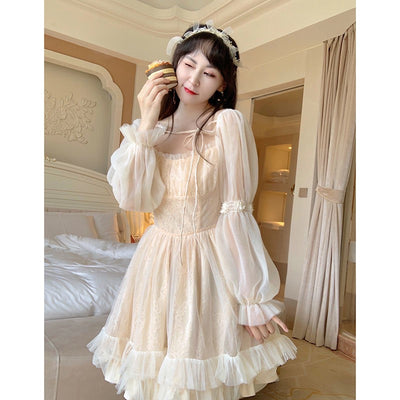 Vestido de Princesa con Falda Voluminosa y Volantes - Image 6