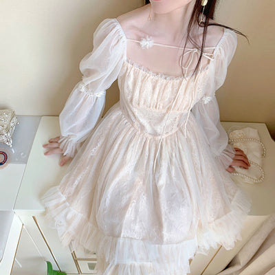 Vestido de Princesa con Falda Voluminosa y Volantes - Image 8