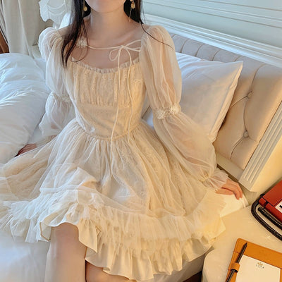 Vestido de Princesa con Falda Voluminosa y Volantes - Image 10