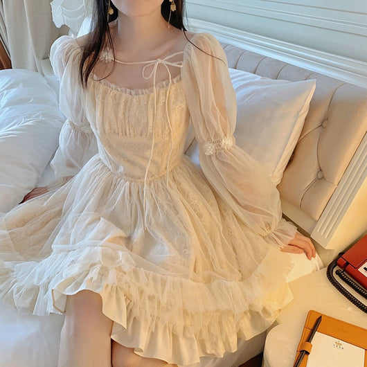 Vestido de Princesa con Falda Voluminosa y Volantes - Image 10