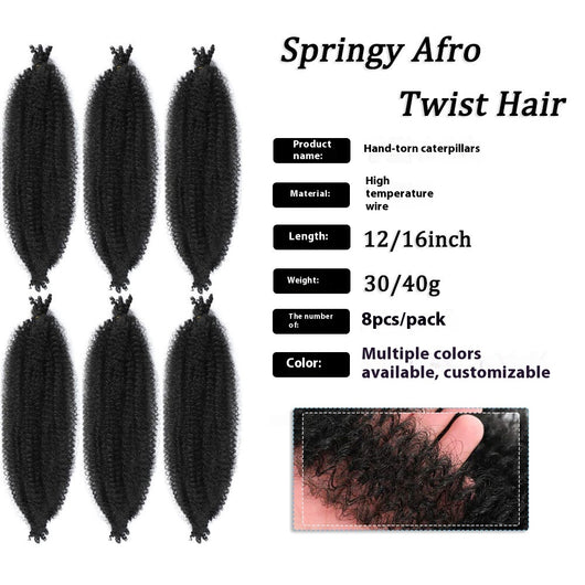 Peluca Crochet Afro Rizado con Cabello Sintético - Trenzas y Dreadlocks - Image 25