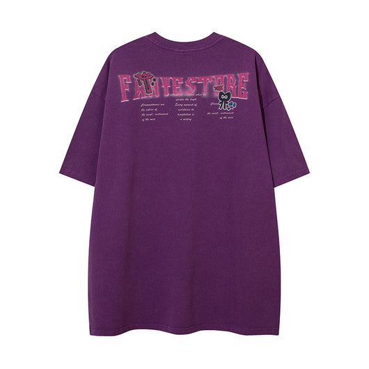 Playera Estampada Anime Efecto Desgastado para Hombre - Image 24