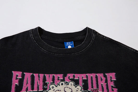 Playera Estampada Anime Efecto Desgastado para Hombre - Image 28