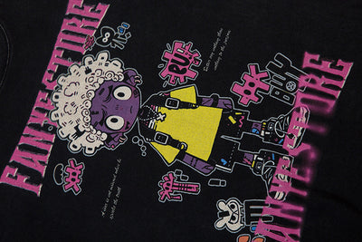 Playera Estampada Anime Efecto Desgastado para Hombre - Image 31