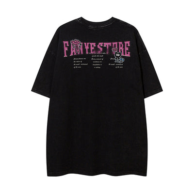 Playera Estampada Anime Efecto Desgastado para Hombre - Image 32