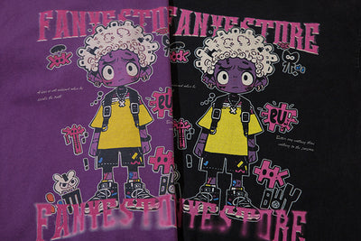 Playera Estampada Anime Efecto Desgastado para Hombre - Image 34