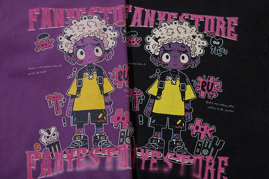 Playera Estampada Anime Efecto Desgastado para Hombre - Image 34