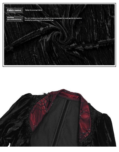 Cardigan Gótico de Terciopelo con Telaraña Estilo Rococó - Image 16