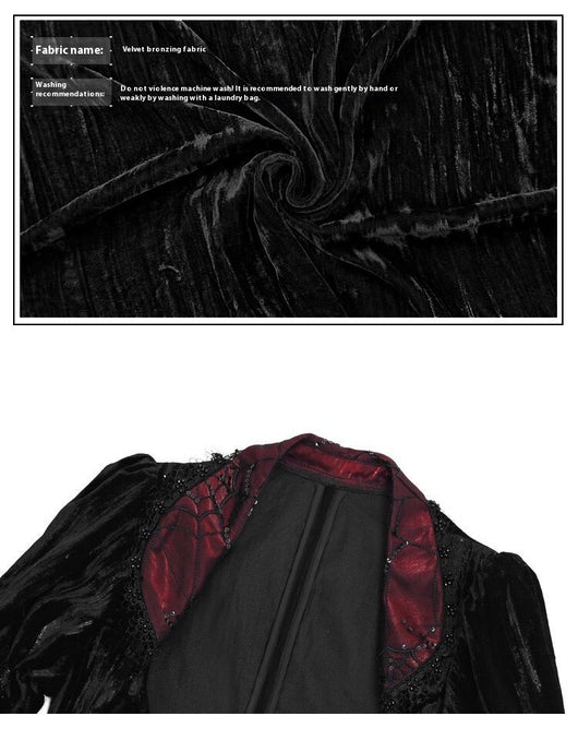 Cardigan Gótico de Terciopelo con Telaraña Estilo Rococó - Image 16