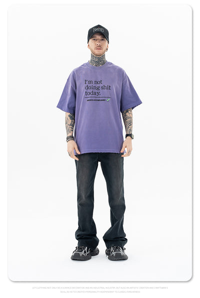 Camiseta de Algodón Suelta con Efecto Vintage Desgastado - Image 15