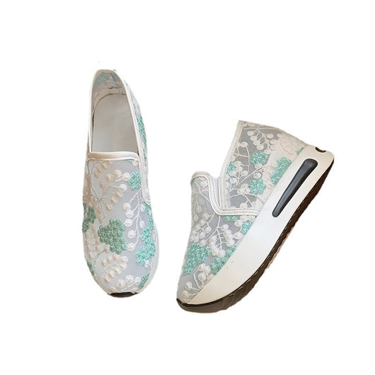 Zapatillas Deportivas Elegantes con Tacón Alto y Malla Encaje para Mujer - Image 11