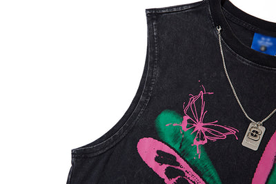 Playera Sin Mangas Rasgada Butterfly para Hombre - Image 31