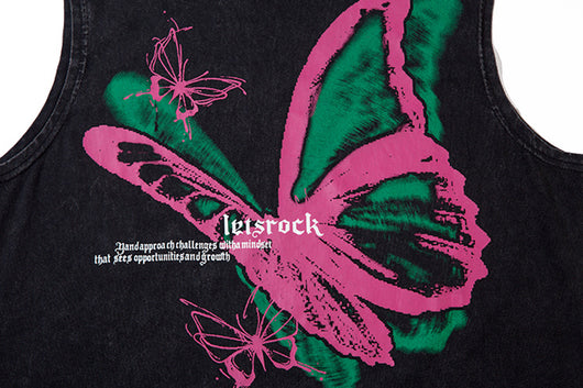 Playera Sin Mangas Rasgada Butterfly para Hombre - Image 35