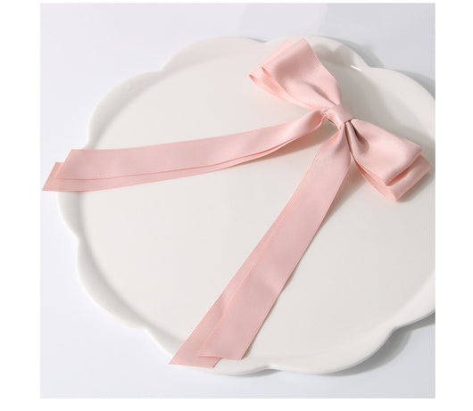 Pasador de Cabello con Moño de Resorte - Clip Grande con Cintas Decorativas - Image 25