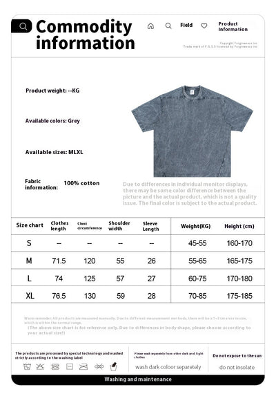 Camiseta Oversize Texturizada con Pliegues - Manga Corta Pesada - Image 8