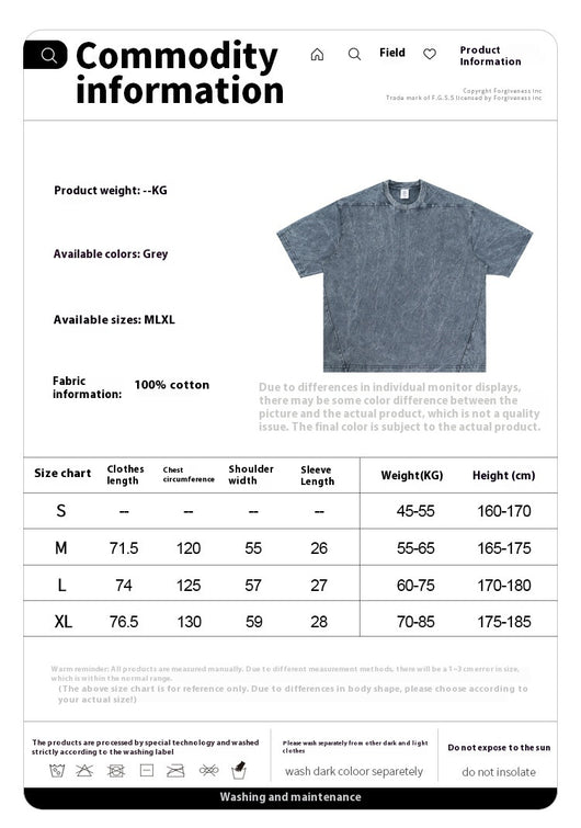 Camiseta Oversize Texturizada con Pliegues - Manga Corta Pesada - Image 8