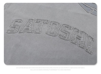 Camiseta Retro con Bordado de Alfabeto Estilo Calle Americana - Image 7