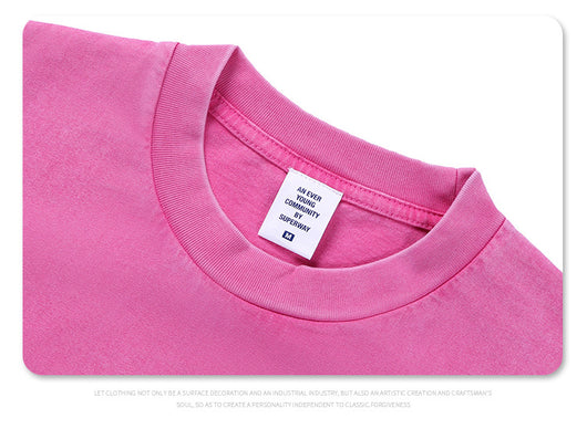 Camiseta Suelta de Cuello Redondo con Detalles de Deconstrucción - Diseño Europeo Minimalista - Image 23