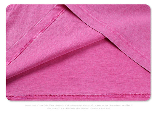 Camiseta Suelta de Cuello Redondo con Detalles de Deconstrucción - Diseño Europeo Minimalista - Image 26