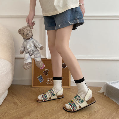 Sandalias Bordadas con Suela de Corcho para Mujer - Image 31