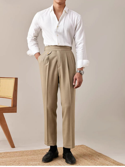 Camisa Blanca Italiana de Cuello Clásico para Hombre, Manga Larga - Image 13