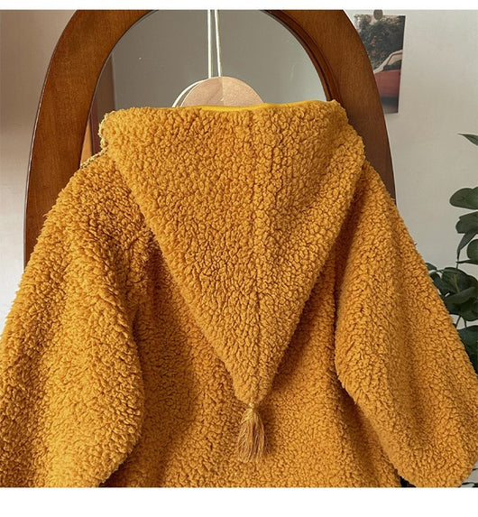 Abrigo Polar Cálido con Gorro Puntiagudo para Otoño e Invierno - Image 23
