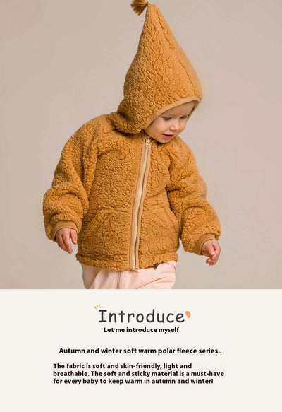 Abrigo Polar Cálido con Gorro Puntiagudo para Otoño e Invierno - Image 29