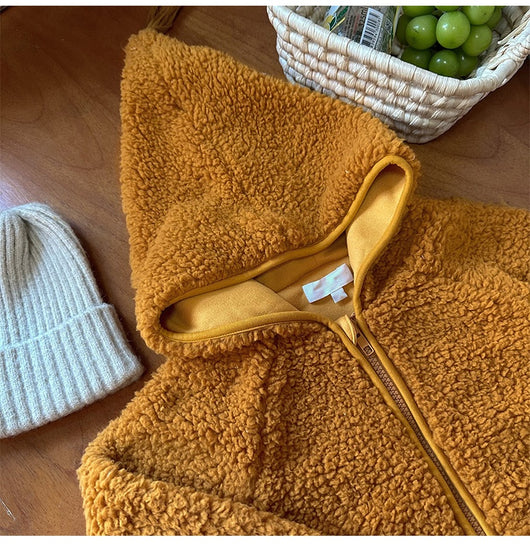 Abrigo Polar Cálido con Gorro Puntiagudo para Otoño e Invierno - Image 31