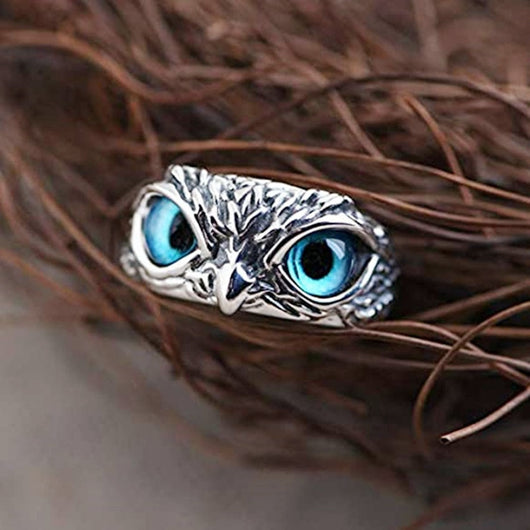 Anillo Vintage Ojo de Demonio Búho para Mujer - Joya Retro Plateada - Image 17