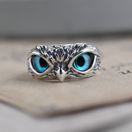 Anillo Vintage Ojo de Demonio Búho para Mujer - Joya Retro Plateada - Image 19