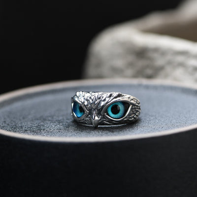 Anillo Vintage Ojo de Demonio Búho para Mujer - Joya Retro Plateada - Image 21