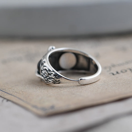 Anillo Vintage Ojo de Demonio Búho para Mujer - Joya Retro Plateada - Image 22