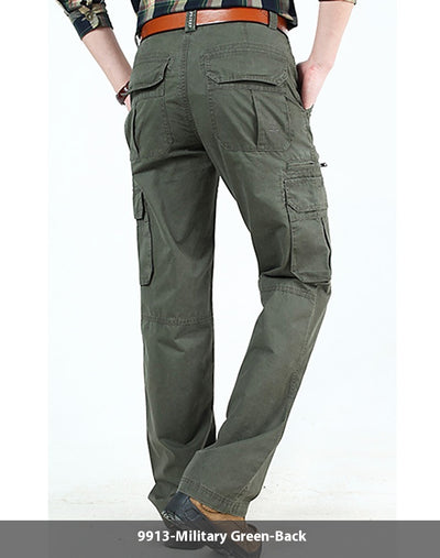 Pantalones Cargo Gruesos Casuales para Hombre - Corte Recto Algodón Puro - Image 24