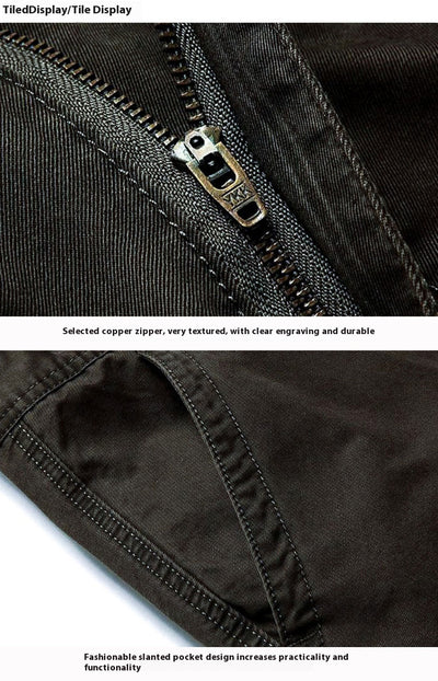 Pantalones Cargo Gruesos Casuales para Hombre - Corte Recto Algodón Puro - Image 25