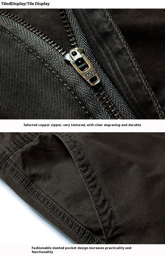 Pantalones Cargo Gruesos Casuales para Hombre - Corte Recto Algodón Puro - Image 25