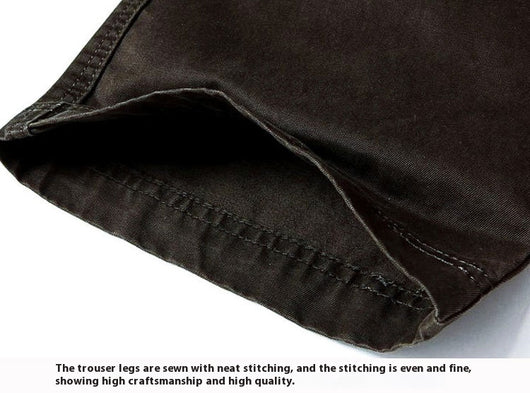 Pantalones Cargo Gruesos Casuales para Hombre - Corte Recto Algodón Puro - Image 28