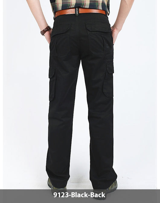Pantalones Cargo Gruesos Casuales para Hombre - Corte Recto Algodón Puro - Image 29
