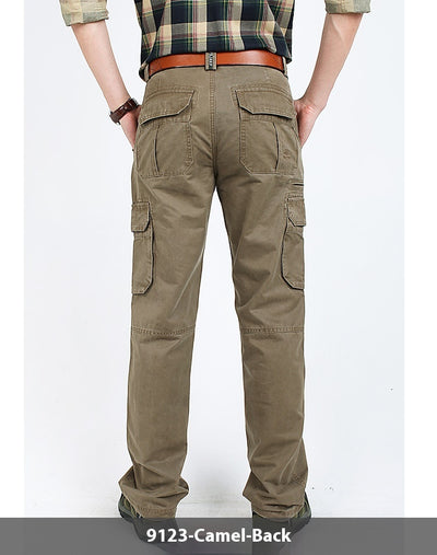 Pantalones Cargo Gruesos Casuales para Hombre - Corte Recto Algodón Puro - Image 33