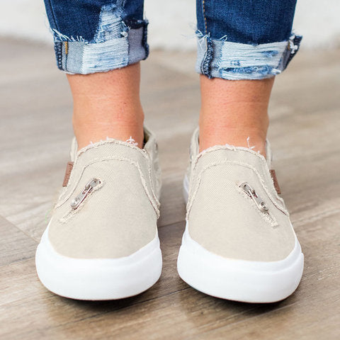 Pantalón Denim Canvas con Cierre de una Pierna para Mujer - Image 8