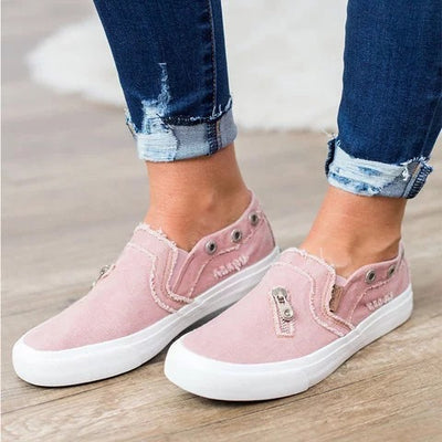Pantalón Denim Canvas con Cierre de una Pierna para Mujer - Image 10