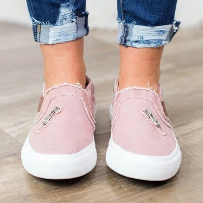 Pantalón Denim Canvas con Cierre de una Pierna para Mujer - Image 11