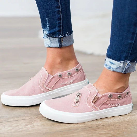 Pantalón Denim Canvas con Cierre de una Pierna para Mujer - Image 24