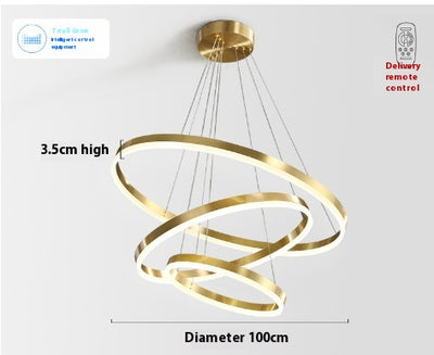 Lámpara Colgante Círculo Cobre Nórdico - Luz Atmosférica para Sala de Lujo - Image 19