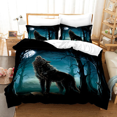 Juego de Cama Lobo Estampado Digital Tres Piezas - Image 32