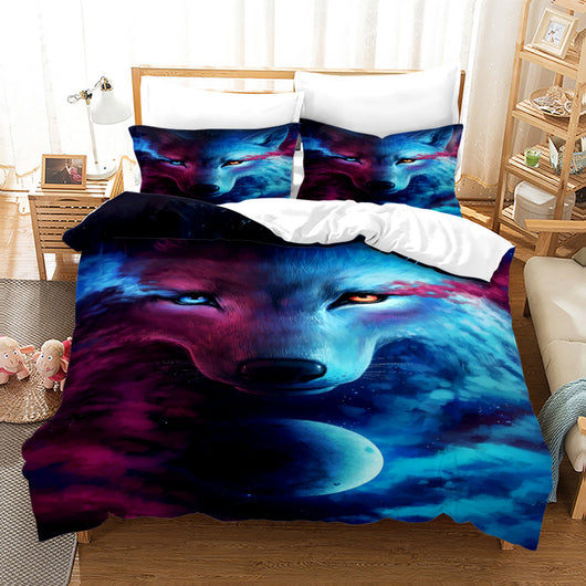 Juego de Cama Lobo Estampado Digital Tres Piezas - Image 34