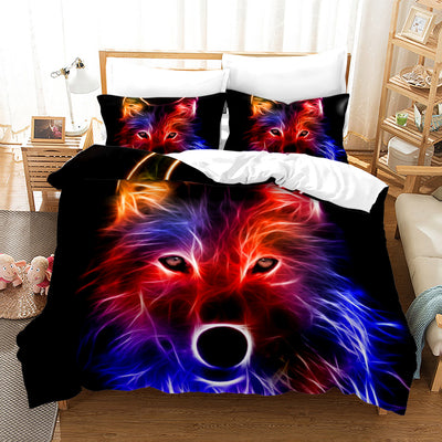 Juego de Cama Lobo Estampado Digital Tres Piezas - Image 36
