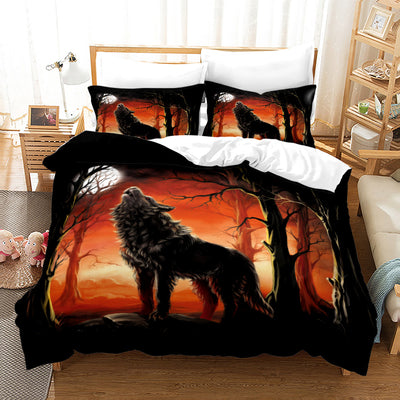 Juego de Cama Lobo Estampado Digital Tres Piezas - Image 37